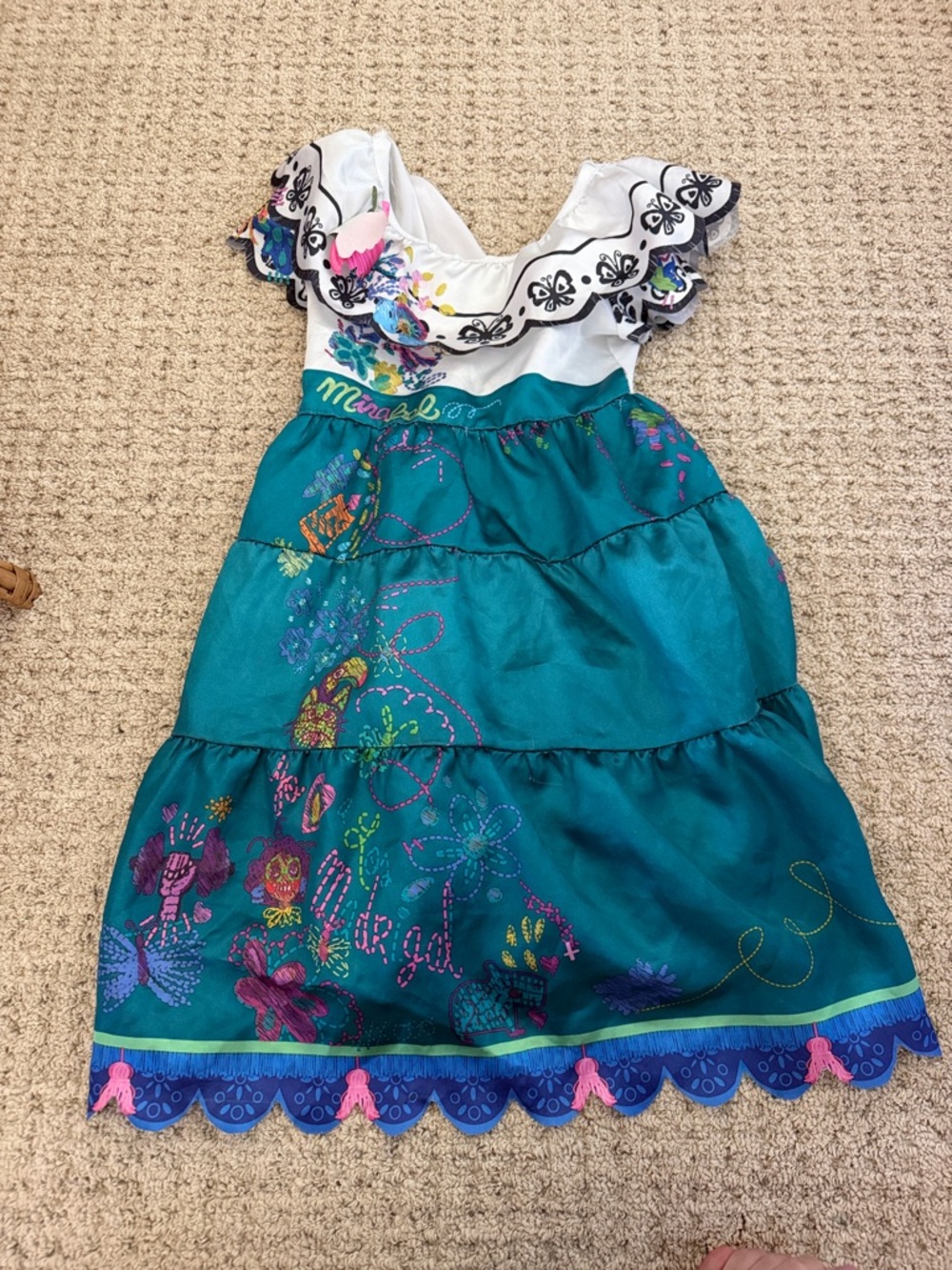 Disney Teal and White Floral Girls' Costume Dress